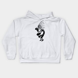 Kokopelli boxer black Kids Hoodie